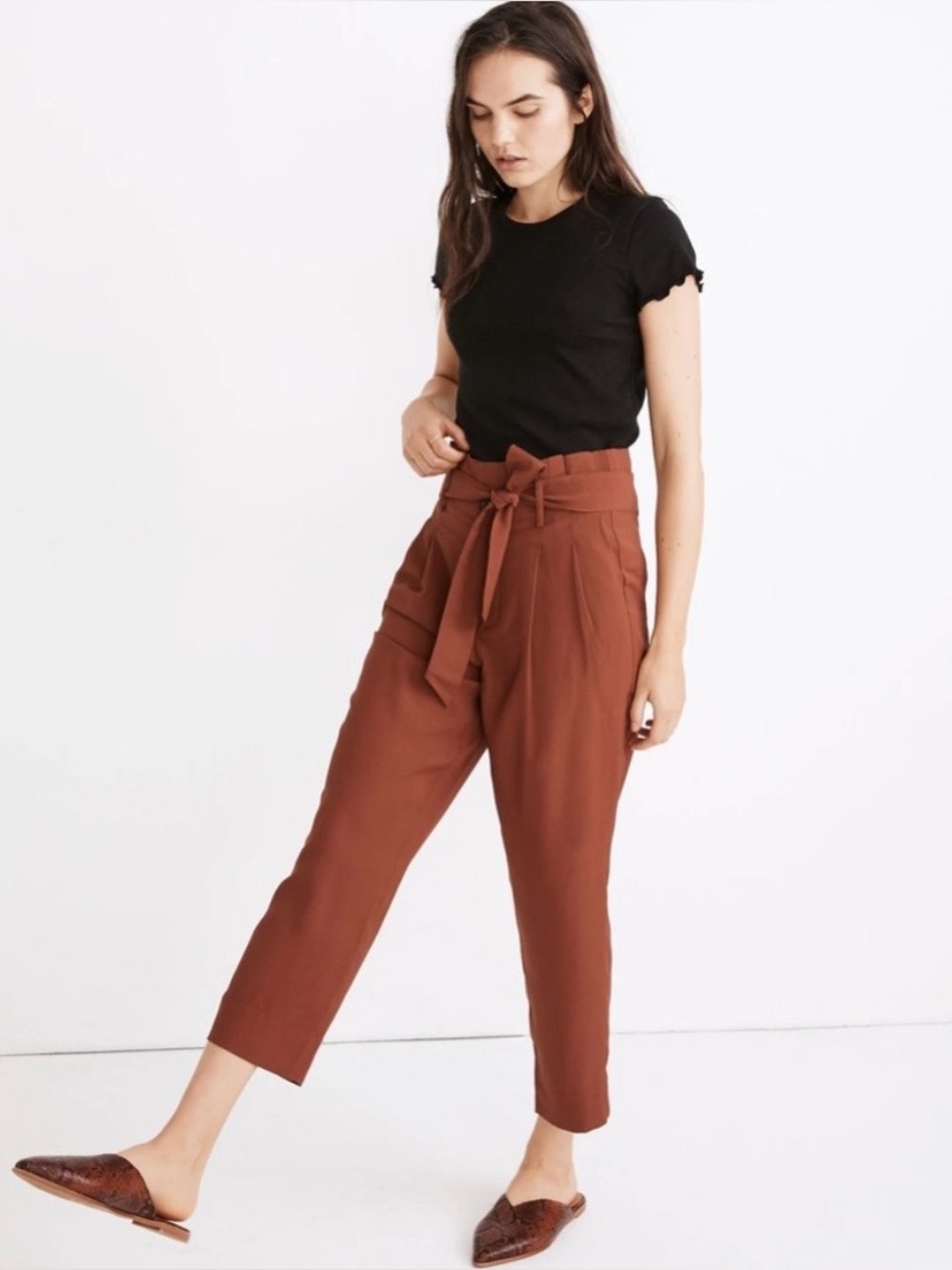 Madewell Drapey Paperbag Pants Size 4